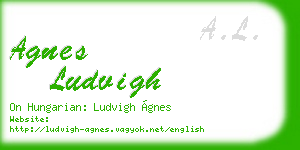 agnes ludvigh business card